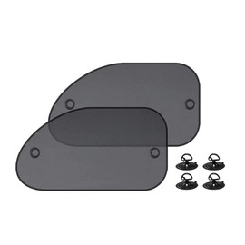 2 Pack Universal Car Window Shade, Car Window Sun Shade Mesh, 3D Photocatalytic Mesh Fabric Front Side Window Glass Isolation Mesh, Suction Cup Quick Mounting Accessories