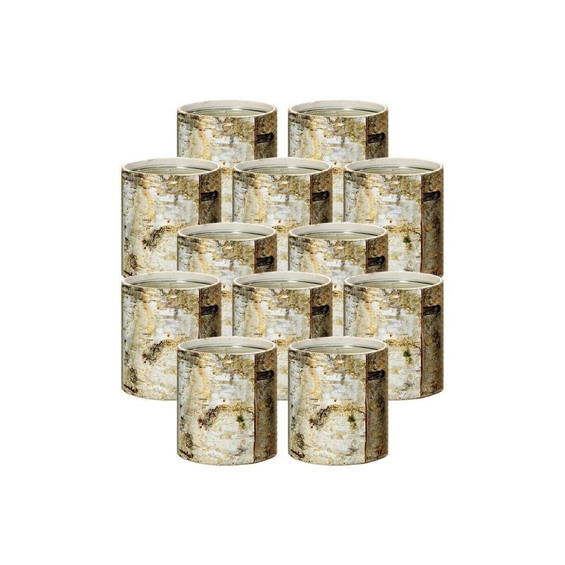 Serene Spaces Living 4.5" White Birch Bark Vase - Size: