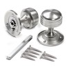 Bwintech 1 Set Ringed Mortice Door Knobs,Satin Nickel Finishing Pull