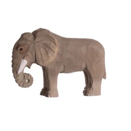 Wudimals - 40453 - Wild Animals, Elephant, Wood, Hand Carved, Hand Painted, 13.8 cm x 9.9 cm
