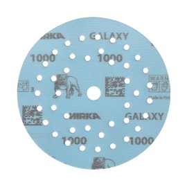 Mirka Galaxy Multifit Sandpaper 5 inch (125mm) - Grit 1000, 50 Discs/Pack - Premium Abrasive for Epoxy Resin, Wood, Metal - Non-Clogging, Self-Sharpening Technology - Ideal for Power Sanders