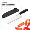Farberware cuchillo Santoku con edgekeeper autoafilables vaina, 17.8 cm, Cuchillo Santoku