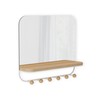 Umbra Estique Over-The-Door Multi-Use Organizer, W/Mirror, White