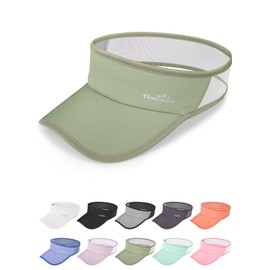 GXCROR UPF 50+ Sun Visor Hat Men Women, Lightweight Breathable Quick Dry Sports Sun Cap for Tennis Running Golf Travel