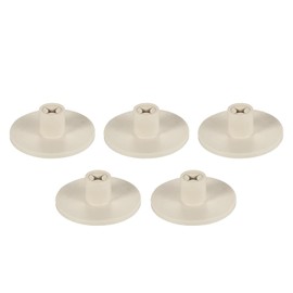 Vokowin 5pcs 0.8 Inch Plastic Golf Tee, Hollow Training Driving Range Tee Stable Ball Holder for Practice Mat Top Holder Outdoor Indoor Hitting Mat, Beige (K342-5)