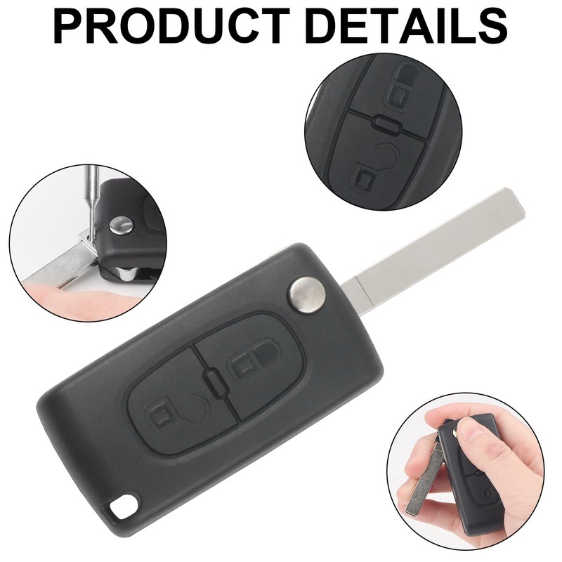 DXiongW DXiongW 2 Stck Autoschlssel Geh?use 2 Tasten CE0536 HU83