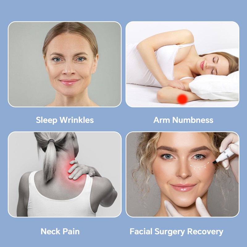 ROYALAY Back Sleeping Training Pillow, Memory Foam Beauty Pillow with