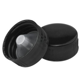 Dsjnf Phenolic Resin Covers for Daily Chemical Food and Cosmetic Bottles 24mm Black Polyester Seal Screw Caps 24PCS
