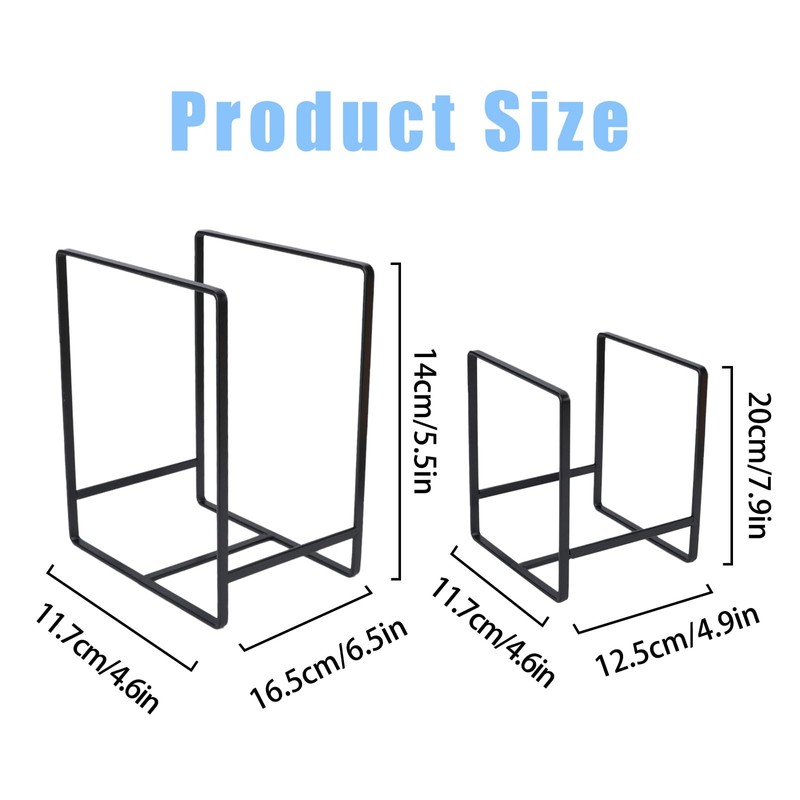 CEYAZYE 4 Pack Plate Holder Organizer for Cabinet Space Saver,
