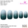 False Nail Bling Art Black Gel Ombre Oval 24 False