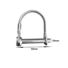 5Pcs Wire Lock Pin,Heavy Duty Safety Coupler Shaft Locking Pin,Hitch Pin,10MM*50MM Wire Lock Trailers Pin for Farm