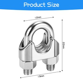 Bubuny Seilklemmen 20 Stück Drahtseilklemme 3mm Edelstahl Seilklemme M3 Drahtseilklemmen Bügelseilklemme Stahlseil Seilverbinder für Seilklemme Klemme Drahtseil Wäscheleine