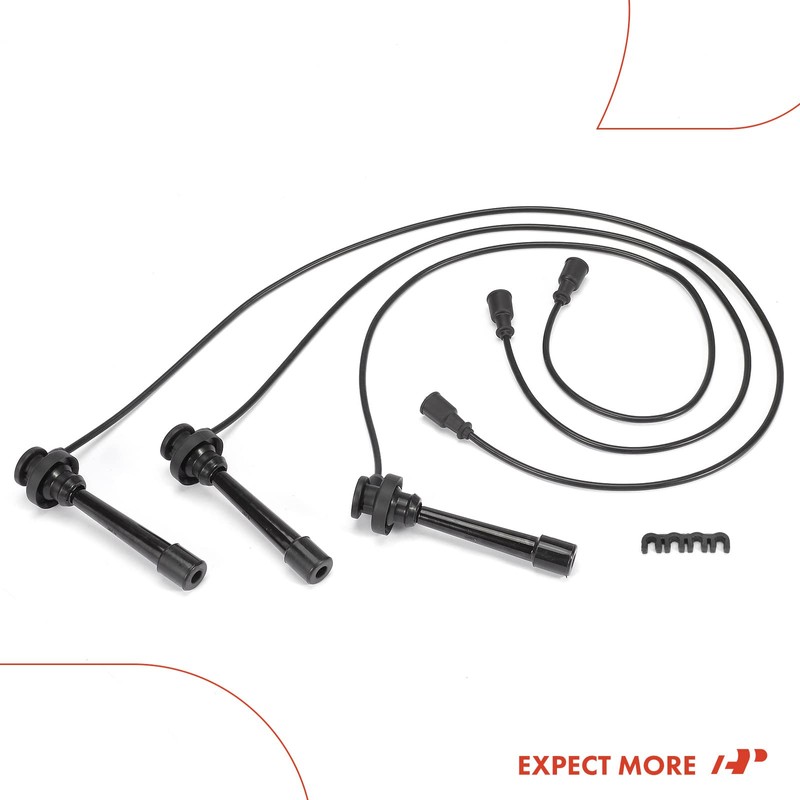 A-Premium - Juego de 3 cables de bujía de encendido