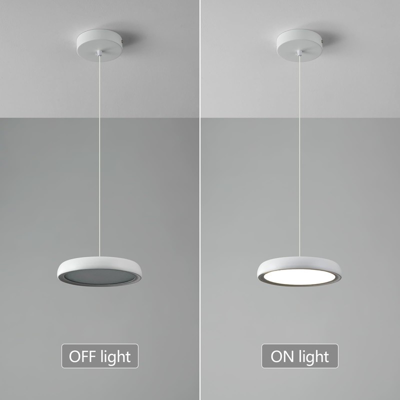 zhllmq Modern Pendant Lights Kitchen Island LED 6000K Dimmable Hanging
