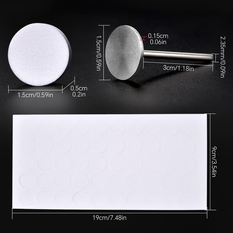 KADS 100Pcs Nail Nail Buffing Self-Adhesive Replaceable Sandpaper Polishing Files