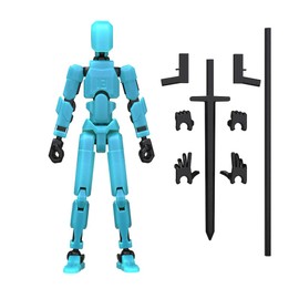 MerryXD T13 Action Figure,Assembly Completed Dummy Nova Titan Lucky 13 Action Figure 3D Printed Multi-Jointed Movable Toy Grow in The Dark Blue