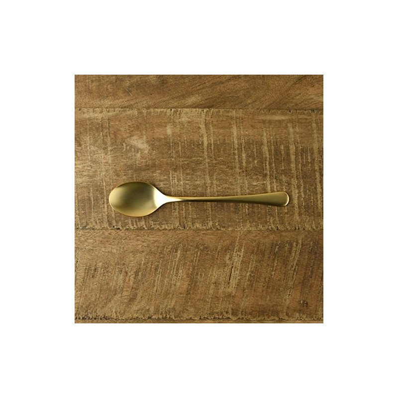 Tsubame Sanjo Retro Elegante Matte Gold Dessert Spoon