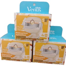 Gillette Venus MoistureGlide Women's Razor Blades, 4pk Bundle (3)