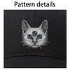 EDGMM Cat Three Eyed Baseball Cap Cotton Adjustable Baseball Hat