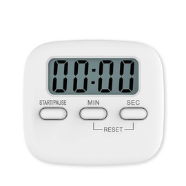 Kitchen Timer, INRIGOROUS Digital Kitchen Timer Magnetic Countdown Stopwatch Timer with Loud Alarm, Big Digit, Back Stand, Hanging Hole for Cooking, Shower, Bathroom, Kids, Teacher (White, 1)