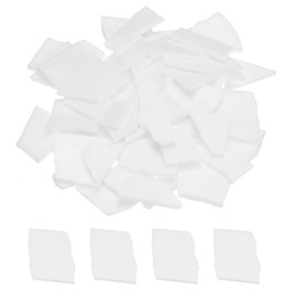 sourcing map 200g Mosaic Tiles Irregular Glass Mosaic Tiles Stained Mosaic Glass Pieces for Home Decoration Art Crafts DIY Projects White Series