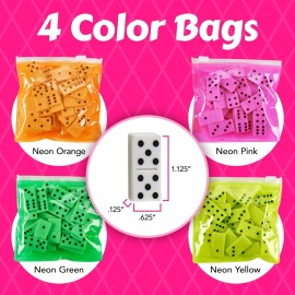 Playbees Domino Game Set Pack of 12 Each Bag includes 28 Pieces of Dominoes Set