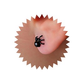 TseenYi Spider Earrings Punk Black Spider Stud Earrings Small Spider Earrings Small Spider Dark Earrings Gothic Horror Funny Earrings Jewellery for Women and Girls, Resin
