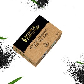 SKINSKA NATURALS Charcoal & Tea Tree Bar (125 * 2 gm) | Soap for Glowing Skin, Moisturizing, Acne & Dark Spots & Hyperpigmentation & Smooth for Men & Women