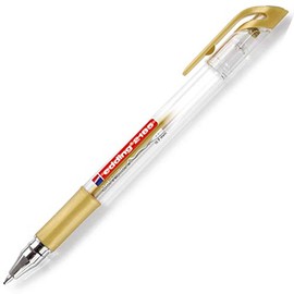 edding 2185 gel roller - gold - 1 pen - 0.7 mm - gel pen for writing, drawing, colouring mandalas, bullet journals - glitter gel pen, gold colour gel pen