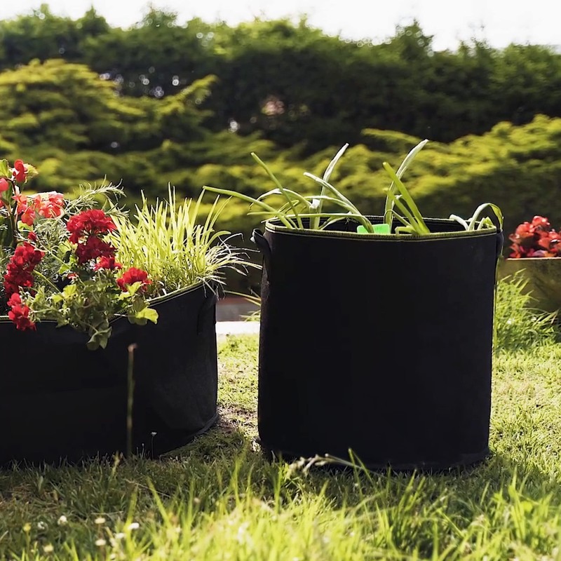 Plant Bag, 5 x 30 Litres, Non-Woven Fabric with Plant