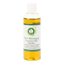 R V Essential Pure Bhringraj Oil 100ml (3.38oz)- Eclipta Alba (100% Pure and Natural Rare Herb Series)
