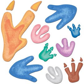 90 Pcs Watercolor Dinosaur Footprints Floor Decals Dinosaur Tracks Wall Decals Peel and Stick Dinosaur Track Stickers Removable Vinyl Footprints Wall Decal for Baby Nursery Bedroom Home Decor