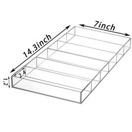 SOUJOY 2 x Acryl-Sonnenbrillen-Organizer, 6 Fächer, transparente Brillenaufbewahrung, stapelbares Brillenfach für Sonnenbrillen, modische Augenbekleidung, Schutzbrillen