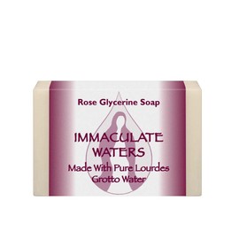 Immaculate Waters Natural Bar Soap – Handcrafted with Pure Essential Oils & Lourdes Grotto Water – Moisturizing & Gentle Bar Soap for Sensitive Skin – Calming Aromatherapy Bath & Body Soap (Rose)