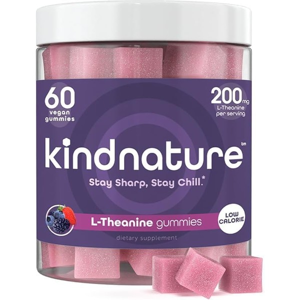 kindnature L-Theanine Gummies 200mg – Vegan Calm & Focus Supplement