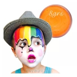 Electro Glow Maquillaje Base Agua Amarillo Huevo Body Paint 8 Gr