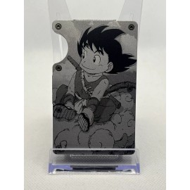Kid Goku Metal Minimalist Wallet Card Case From Dragon Ball Anime