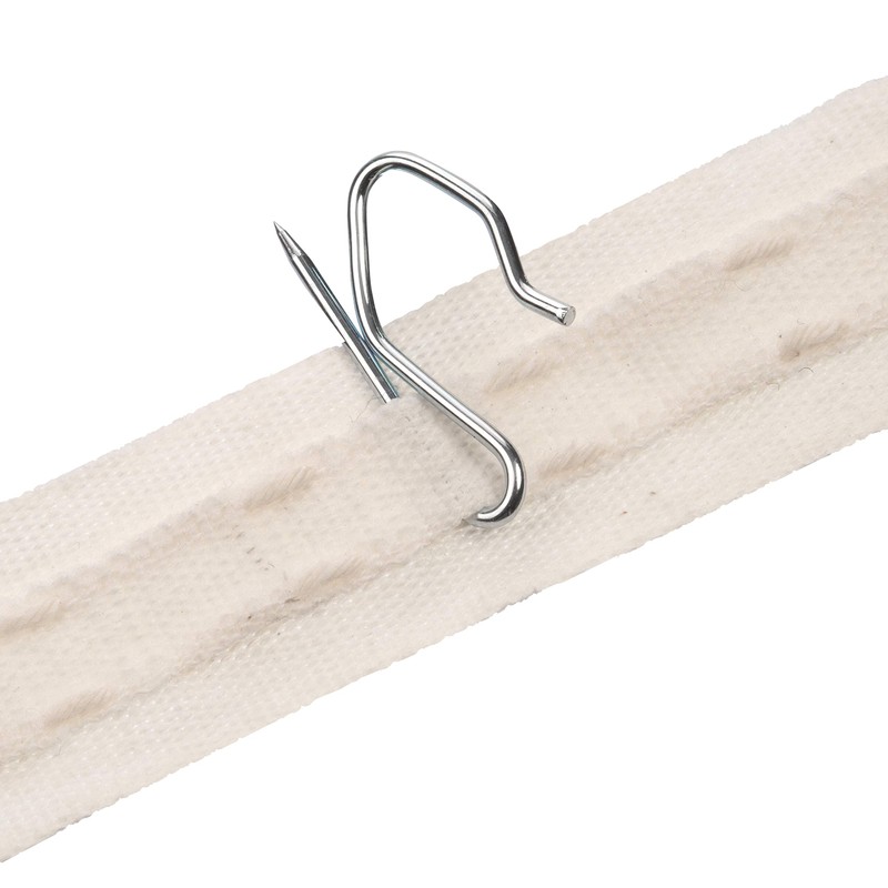 Heavy Duty Zinc Metal Drapery Pin Hooks (50 Pack) for