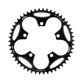 BIKECO Bicycle Narrow Wide Chainring 110/130BCD 5 Screws Round Bicycle Chainring 36/38/40/42/44/46/48/50/52/54/56/58/60T Bicycle Chainring for 9 10 11 Speed Road Bike MTB (110BCD,44T)