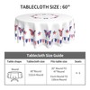 Ximjoju 4th of July Table Cloth Patriotic Round Tablecloth 60