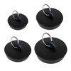 4 Pcs Sink Plug, Rubber Bath Plugs, Black Drain Stopper