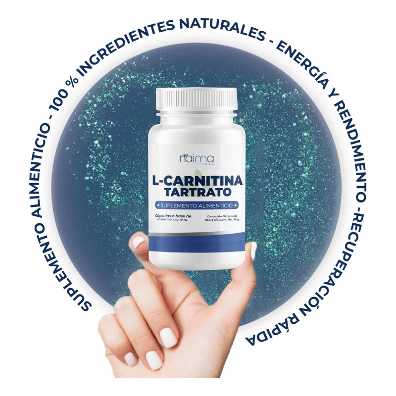Suplemento Cápsula Naíma Carnitina Tartrato 36g