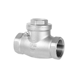 GUXGUY 1-1/2" Stainless Steel Check Valve, NPT Threaded Horizontal Check Valve Check valve to prevent backflow, check valve for water, oil and air, also available with compressor DN40