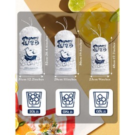 Ice Bags 5lb with Drawstring,50 Pack Plastic Ice Bags for Ice Storage