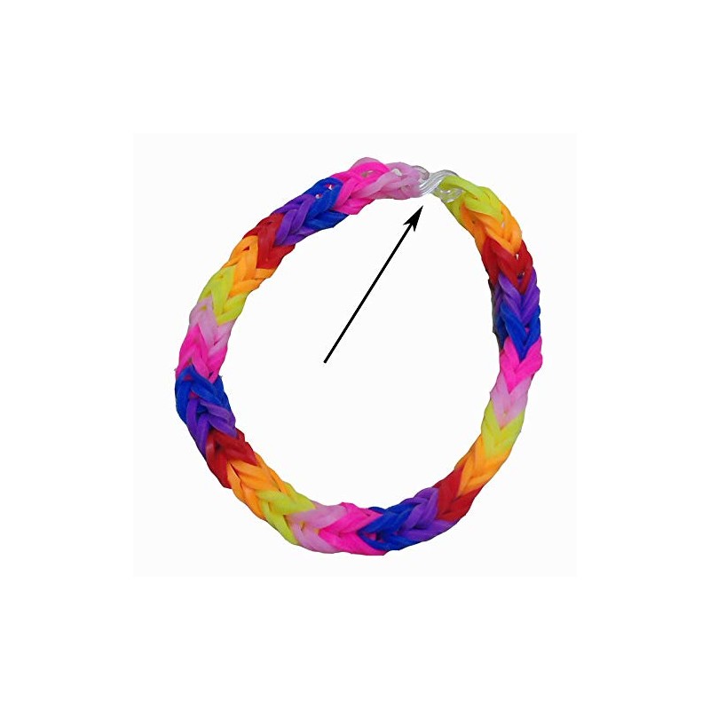 Tegg Loom Band Clips 200 PCS Clear Plastic S Clips