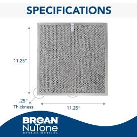 Broan-NuTone Broan NuTone Charcoal Replacement Filter for Range Hoods 4x11x3 Inches