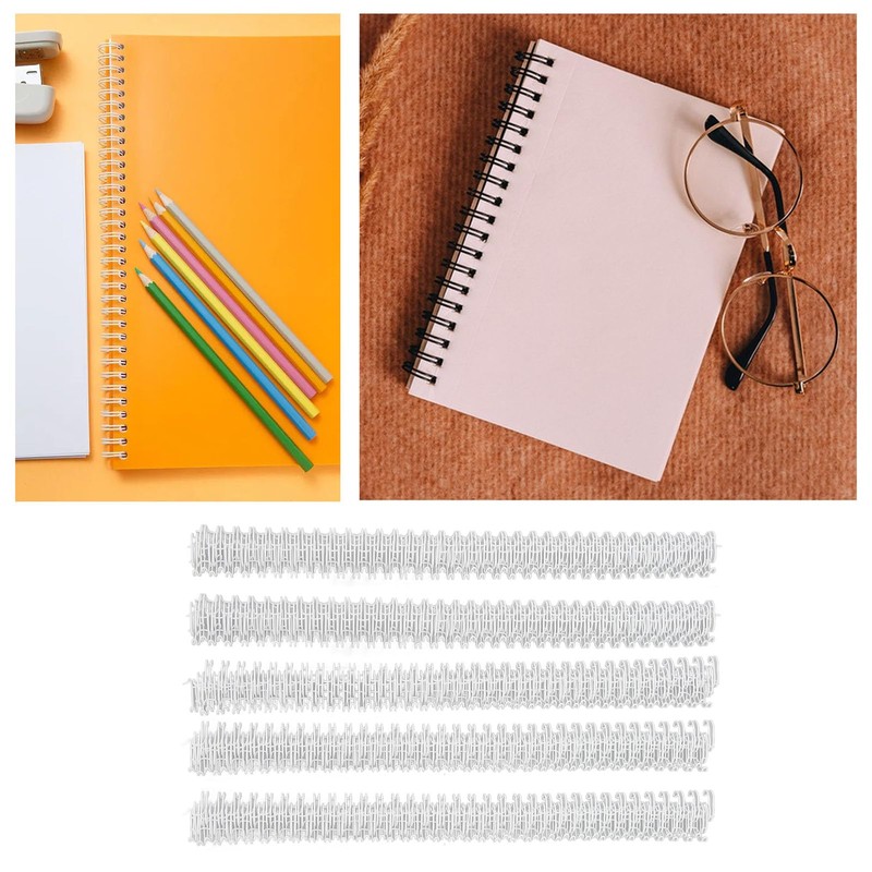 Pack of 100 Double Loop Wire Binding Combs, 60 Sheet