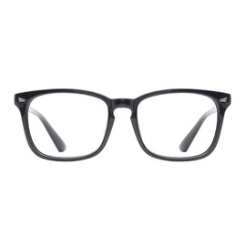 TIJN Blue Light Blocking Glasses for Women Men Clear Frame Square Nerd Eyeglasses Anti Blue Ray Computer Screen Glasses
