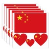 20 PCS China Flag Tattoo,Chinese Banner Tattoos Decoration Decal, Rectangle