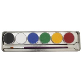 Eulenspiegel 206003 Professional Aqua Make-Up 6 Colours Metal Palette